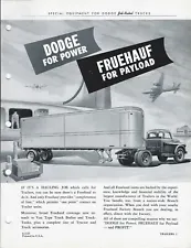Truck Trailer Brochure - Fruehauf - Product Line for Dodge - c1951 (T2999)