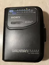 Sony Walkman WM-FX101 Cassette Player AM/FM Radio Belt Clip, Works Well, Tested