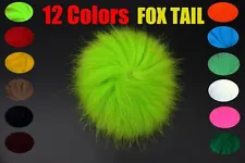12colors Natural Fox Tail Hair Arctic Fox Polar Tail Streamer Fly Tying Material