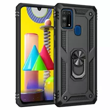 For Samsung Galaxy M31S M31 M21 Case Shockproof Rugged Back Ring Holder Cover