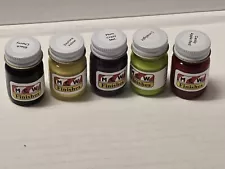 Lot of 5 MCW Finishes Model Car Paints Candy Red Plum Crazy Limelight + NEW