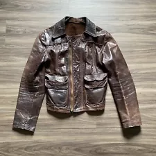 Vintage 60’s East West Musical Instruments Leather Motorcycle Jacket