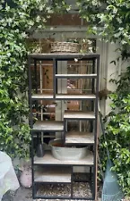 Graham And Green Shelving Unit Display Cabinet Metal For Restoration Bookcase