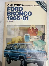 chilton repair manual for 1966-81 Ford Bronco