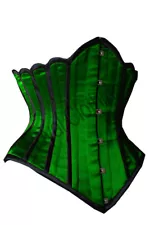 Heavy Duty Steel Boned Under Bust Waist Training Shaping Satin Corset S 37-S