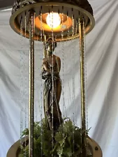 Vintage 30” Oil Rain Lamp Hanging Goddess by Creators Inc. It Works.