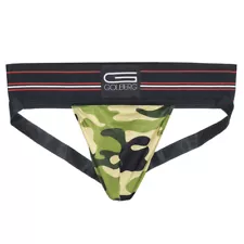 Golberg Mens Camo Athletic Supporter  Contoured Waistband for Comfort