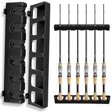 Vertical Fishing Rod Rack Holder Horizontal Wall Mount Boat Pole Stand Storage