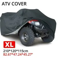 XL Black ATV Quad Bike Cover for Honda Rancher Foreman TRX 420 350 (For: Yamaha Raptor 125)