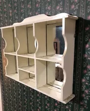 SALE!!! LOVELY 1930'S SHABBY BUT CHIC MIRRORED SHADOW BOX, KNICK KNACK SHELVES