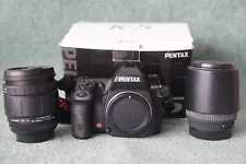 Pentax K-5 16.3MP CMOS Digital SLR with two lenses, shutter count only 3,586!!