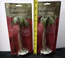 HOLIDAY TIME Christmas NATIVITY Accessory 9" PALM TREE NO148B Lot of 2