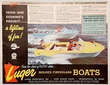 1961 Luger Fiberglass Boat Kits Sales Catalog - 14' & 16' Runabouts