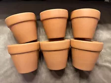 6 Terra Cotta Clay Pots for Plants with Drainage Holes, Pots 4.75 inch