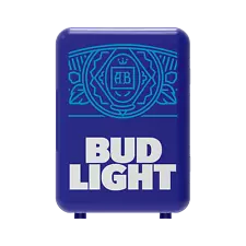 Bud Light Blue 6 Can/4 Liter Capacity Mini Beverage Cooler, removable_shelf