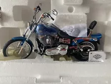 FRANKLIN MINT DYNA WIDE GLIDE HARLEY DAVIDSON DIECAST MOTORCYCLE EXCELLENT COND.