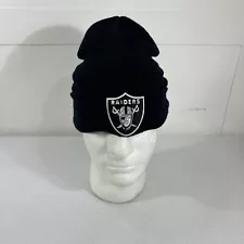 Oakland Raiders Beanie Hat Cap Black Reebok NFL Football Adult One Size Vintage