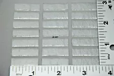 LOT OF 21 CLEAR 1/4" x 1" BULLSEYE THIN GLASS TOPS 90 COE COMPATIBLE FOR FUSION