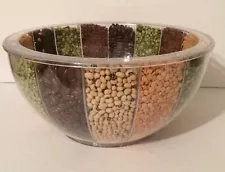 Alpac France Creations 12" Salad/Serving Bowl Filled w/Dried Beans Poly-Resin