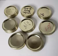 Lot of 82 Mason Canning Jar Lids Flats Regular Mouth Used