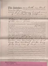 1893 Deed for Sale of Land in San Bernardino CA