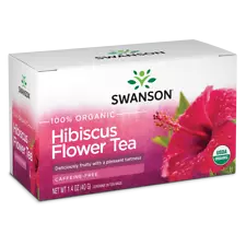 Swanson 100% Organic Hibiscus Flower Tea 20 Sachets