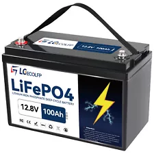 LGE 12v Lifepo4 Lithium Battery 100Ah Cycles Deep Cycle 100A BMS for RV