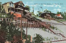 Scene at Epworth Heights Ludington Michigan MI Cottages c1920 Postcard