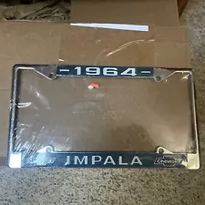 New 1964 CHEVY IMPALA LICENSE PLATE FRAME -Discontinued