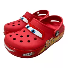 Crocs Kids Lightning Mcqueen Clogs Cars Shoes Crocband Size C12 Light Up NEW