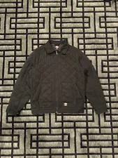 FW21 Supreme x Dickies Quilted Black Mens Small Long Sleeve Work Jacket Pocket