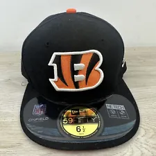 Cincinnati Bengals 6 1/2 Hat NFL Football Black New Era 59FIFTY Cap Bengals Hat