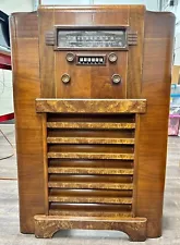 Vintage 1940 Art Deco Sparton Console Tube Radio Model 1271 12 Tube