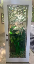 Quality Custom Leaded Stained Glass Botanical Interior/Exterior door