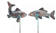 Garden Sculptures & Statues | Garden Statues | Fish Statue | Antique Copper Fish