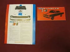 1969 AMC 2-Piece Set of Sales Brochures: Hurst SC/Rambler Sheet AND Folder