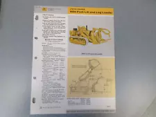 John Deere 850 Log Loader & Forklift 2 Page Sheet VG Condition