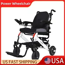 Electric Folding Wheelchair Power Wheel chair Lightweight Mobility Aid Motorized