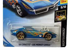 Hot Wheels '68 Corvette - Gas Monkey Garage (blue) SUPER CUSTOM w/Real Riders