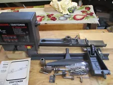 Sears Craftsman 1 HP 12 INCH wood lathe with accessories and tools