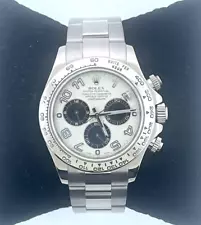 ROLEX Daytona 116509H Panda Racing Dial 18k White Gold Chronograph 2010 Watch