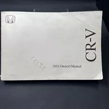 Honda CRV 2003 Owners Manual