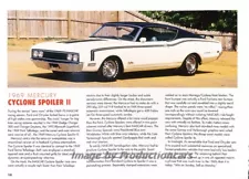 1969 Mercury Cyclone Spoiler II Original Car Report Print Article J265