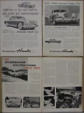 1956 Studebaker Golden Hawk Ad; Road Test