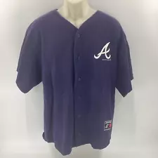 Vintage Atlanta Braves Chipper Jones Jersey #10 Blue Red White Size Large 081