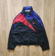 Vintage Reebok Black Windbreaker Jacket Men's Medium