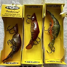 Lot Of 3 Storm ThunderCraw Crayfish Crawdad Crawfish Fishing Lure CW07 303 526