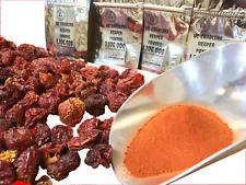 CAROLINA REAPER PEPPER DRIED POWDER - certified lab results prove 128% Hotter