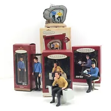 Star Trek Hallmark Christmas Ornaments Light, LOT of 4 in Original Boxes