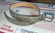 TONY LAMA MEN'S GRAY SNAKESKIN GENUINE BOA BELT SIZE 34